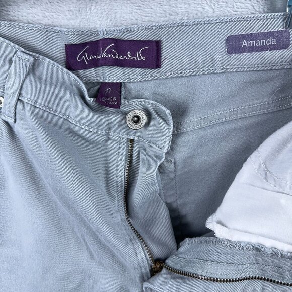Gloria Vanderbilt Amanda Straight Leg Jeans High Rise Womens Grey 12 Average - Picture 5 of 12